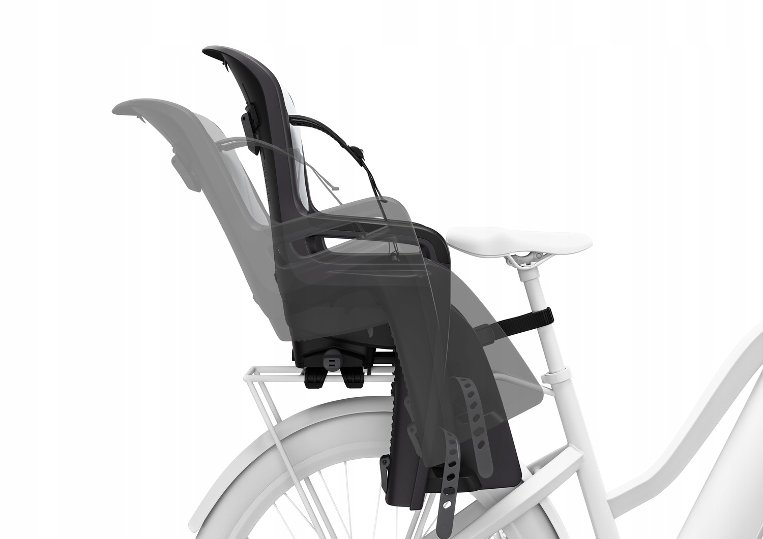 Fotelik rowerowy tylny Thule RideAlong 2 dark grey czarny na ramę