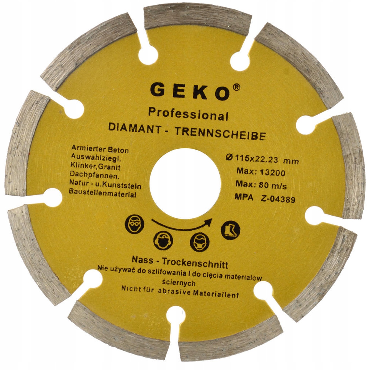 

Tarcza Diamentowa Segmentowa 115x8x22mm
