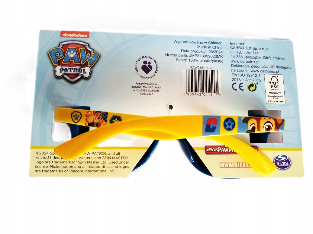 OKULARY PSI PATROL UV 400 Marka Nickelodeon