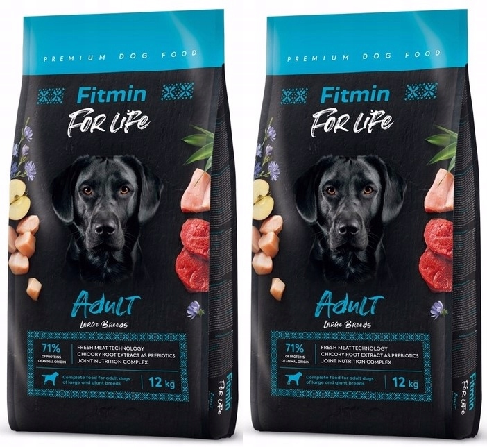 Levně Suché krmivo pro psy 12 kg Fitmin pro dospělé psy velkých plemen velká sada