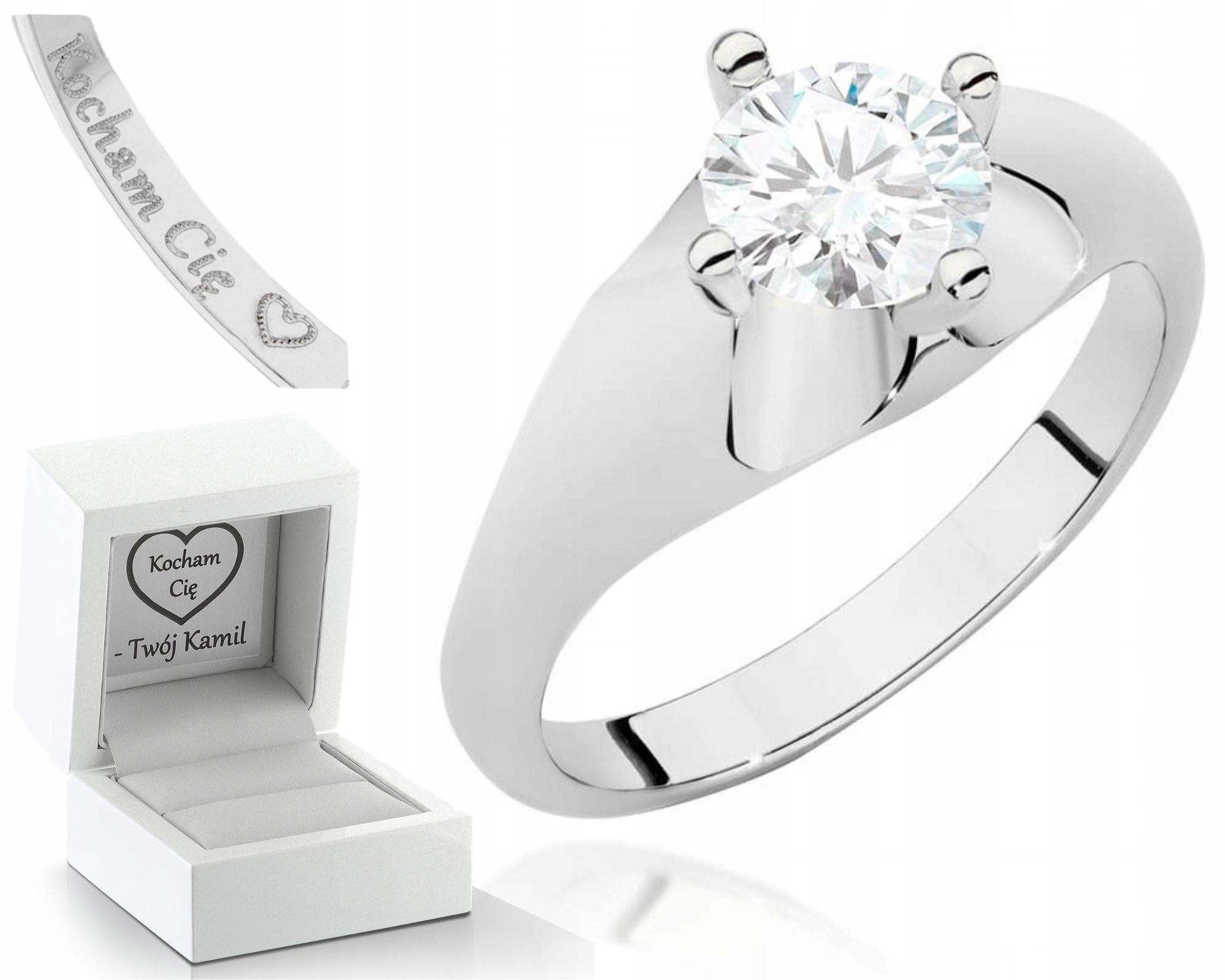 Bílé Zlato Prstýnek S Diamantem 1,00 Ct 585