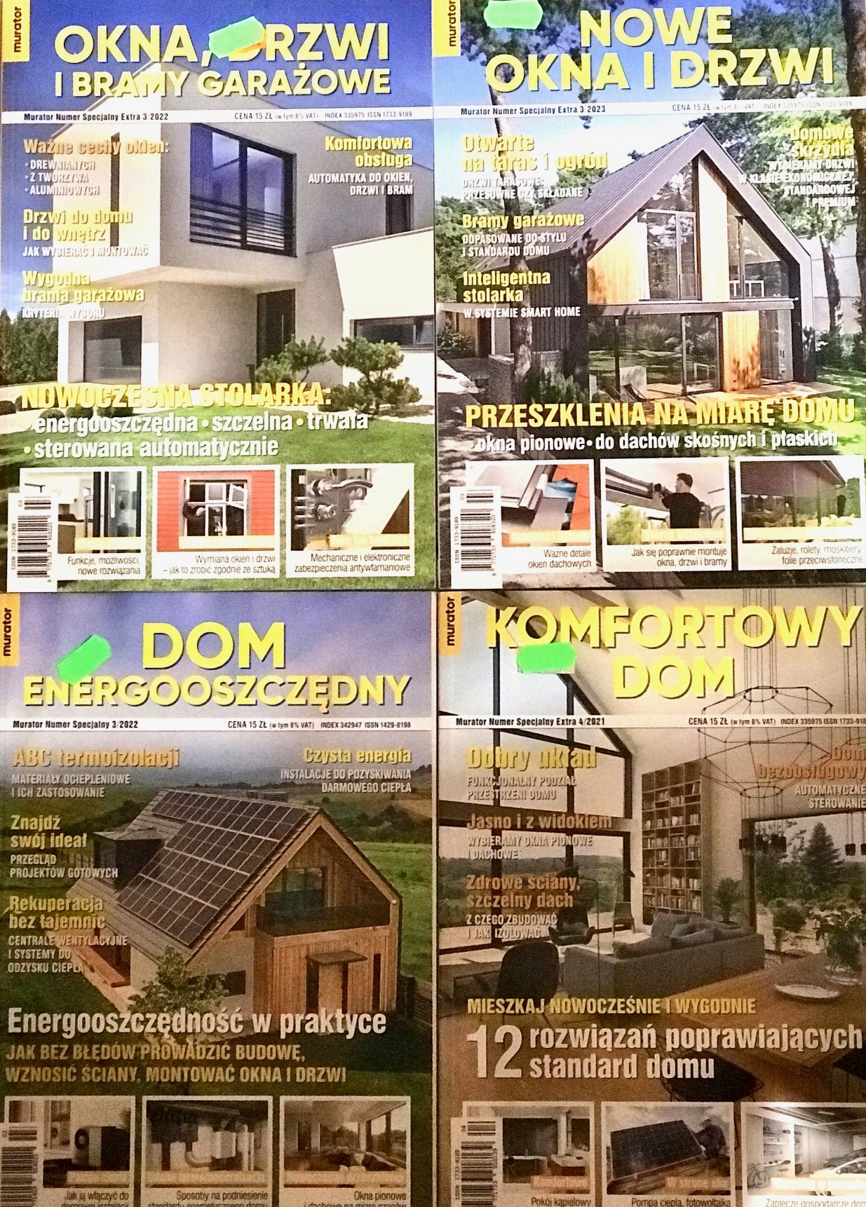 MURATOR SPEC ZESTAW X4 DOM ENERGOOSZCZĘDNY OKNA DRZWI BRAMY GARAŻOWE