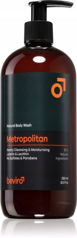 Beviro Natural Body Wash Metropolitan Sprchový Gel 250 ML Pro Muže