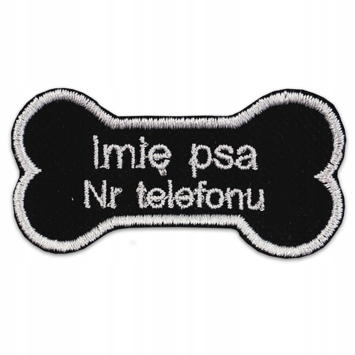 

Naszywka imiennik z numerem tel dla psa na szelki