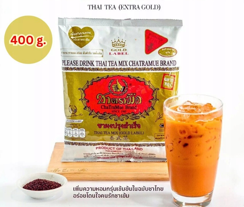 Herbata Naturalna Tajska ChaTraMue Thai Tea Mix Gold Label, Liściasta 400g