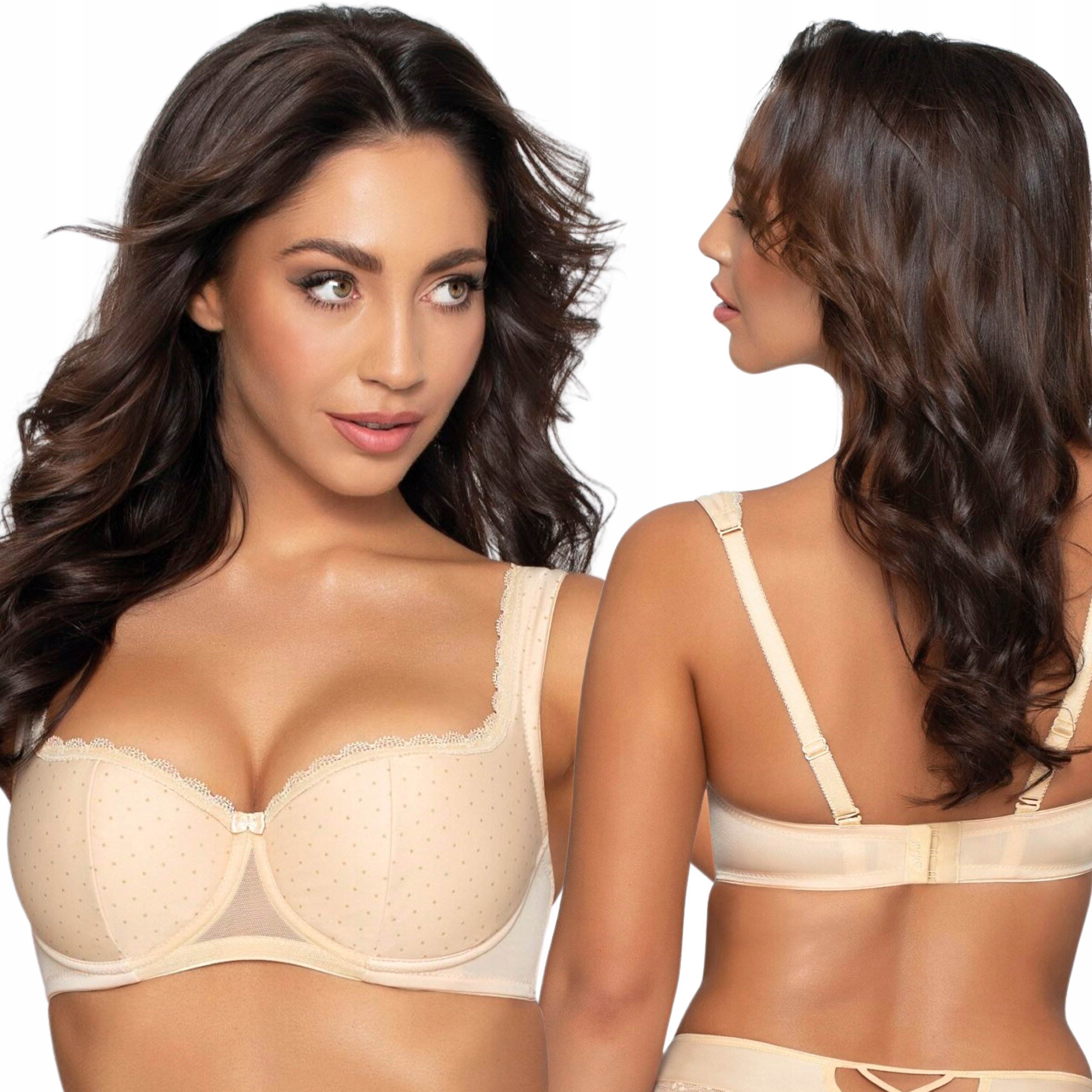 Podprsenka Vyztužená podprsenka Balkonetka Zvedá poprsí Sophia 65F Béžová