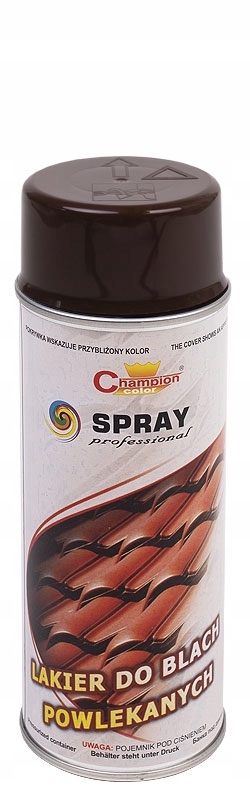 Farba Na Dach Blach Spray Brąz Czekoladowy 8017