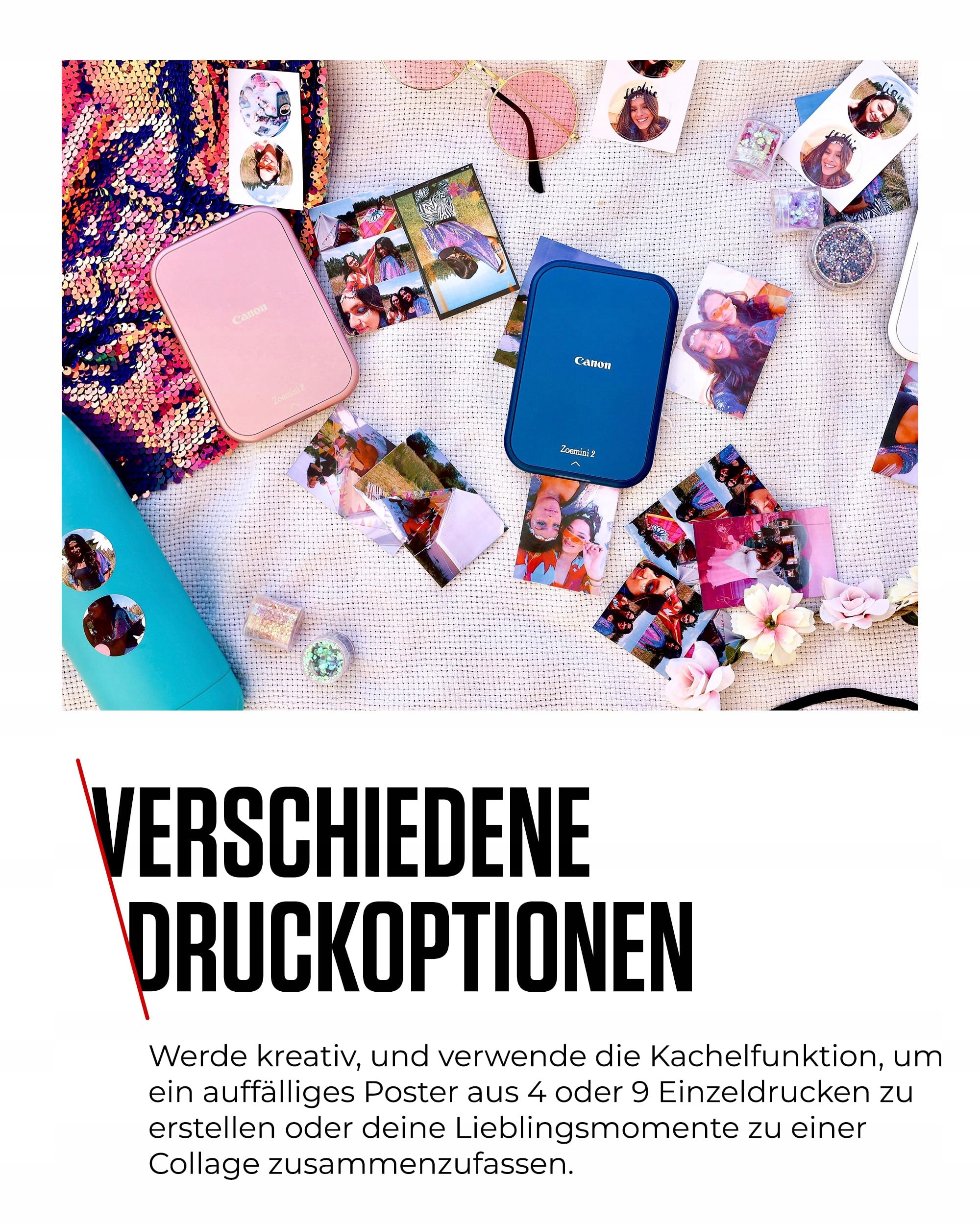CANON Zoemini 2 Mobile Photo Printer Pink ZINK 30 Sheets — miniatura 9