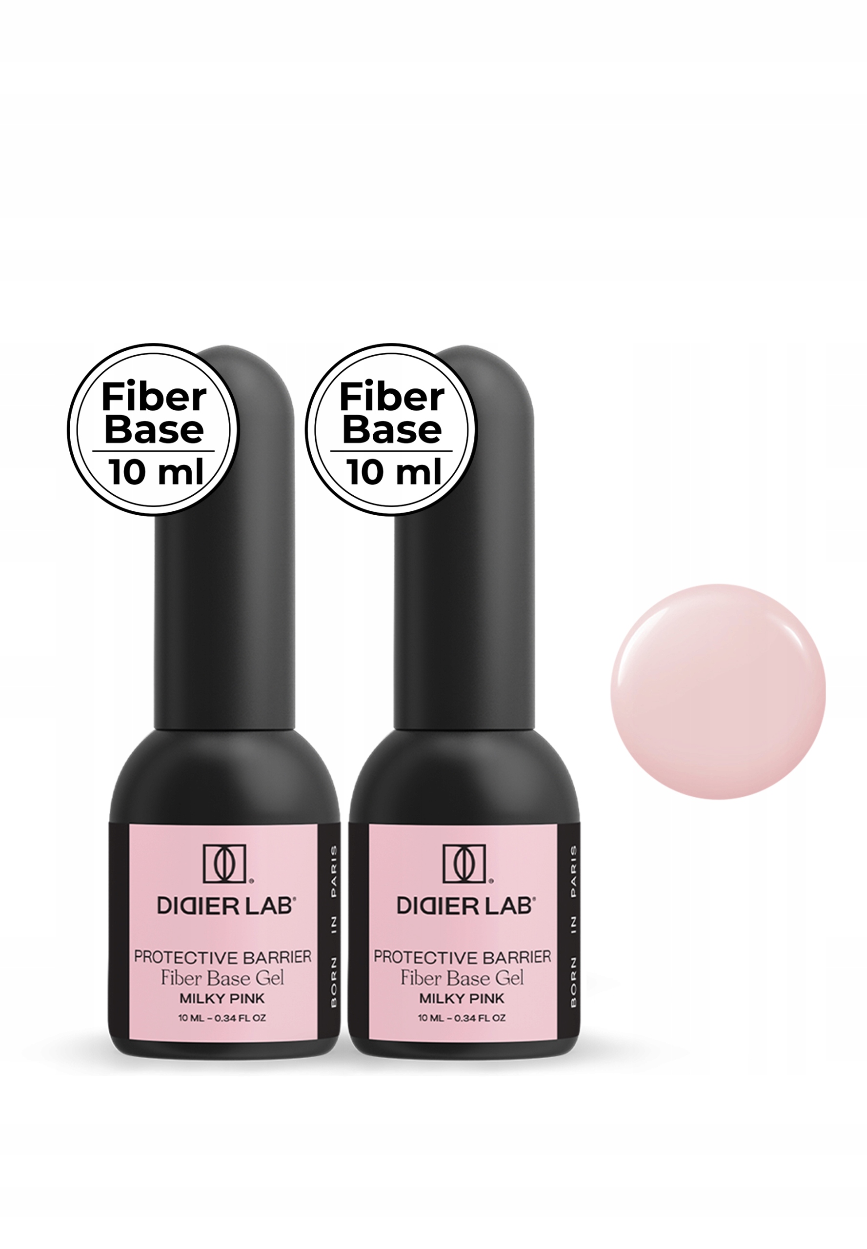 Didier Lab Set: Hybridní Fiber základna bez Hema a Tpo, Milky Pink