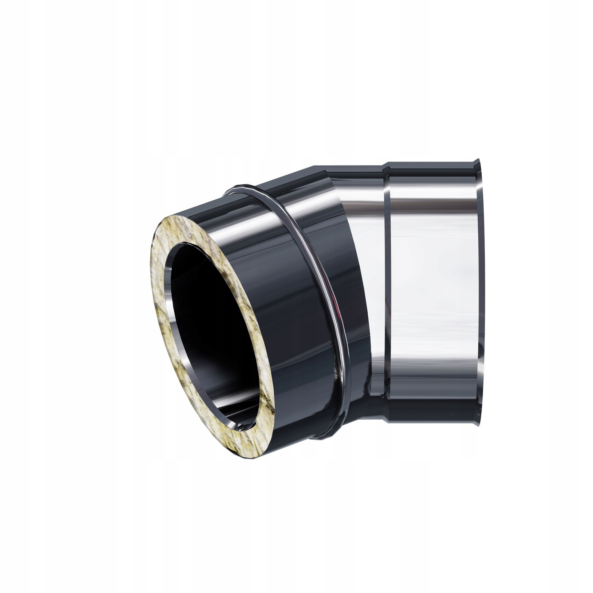 Kzd Slim Koleno izolované fi 160 1,0 mm 30 stupňů komínová vložka ocel žár