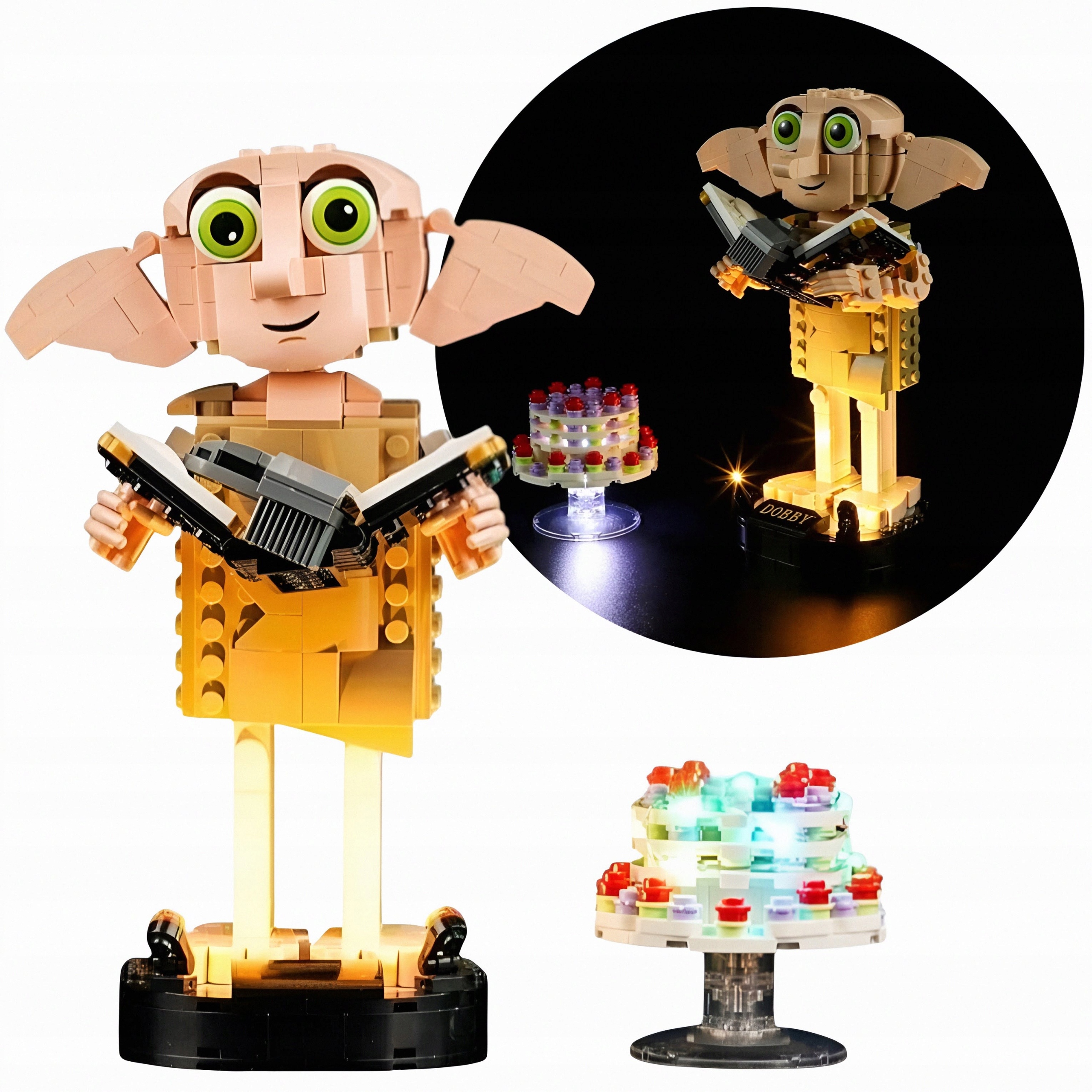 Dedykowany zestaw oświetlenia Led do Lego Harry Potter Skrzat Zgredek 76421