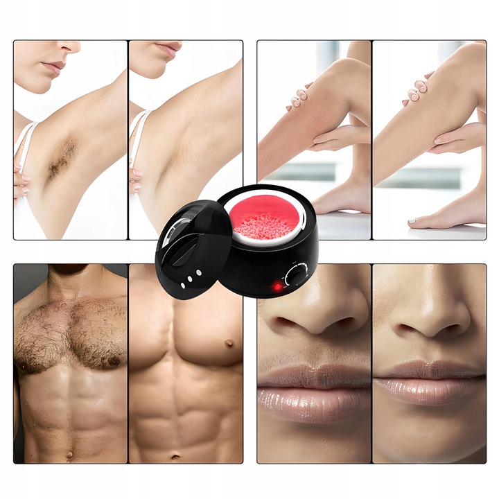PODGRZEWACZ WOSKU + TWARDY WOSK 400g+100 PATYCZKÓW ZESTAW DO DEPILACJI Kod producenta POD-400