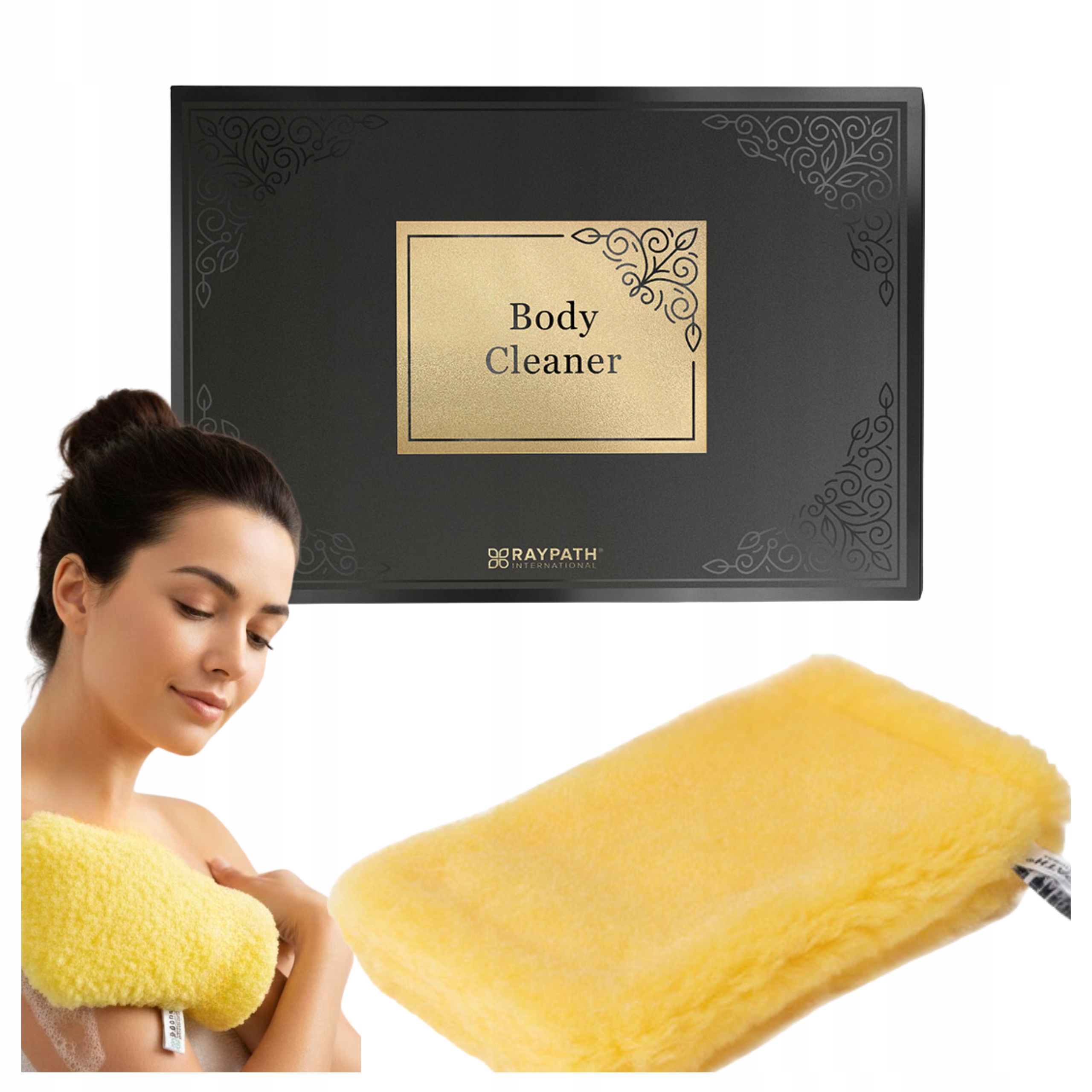 Raypath Peelingová rukavice na mytí těla Body Cleaner pro čištění pokožky