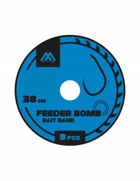 Przypony Bezzadziorowe Mikado Feeder Bomb Bait Band roz 14 38cm 0,18mm