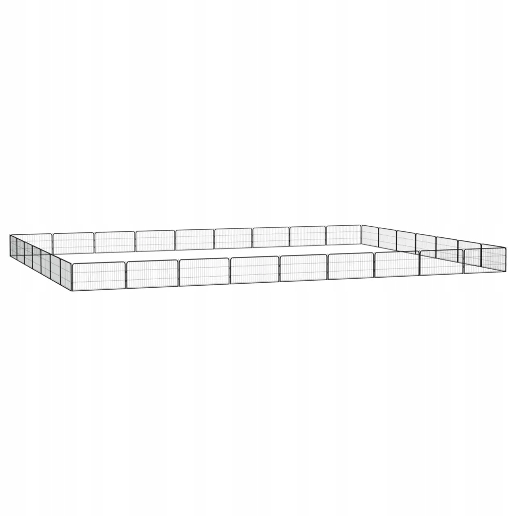 Levně 32panelová ohrádka pro psy černá 100 x 50 cm práškovaná ocel