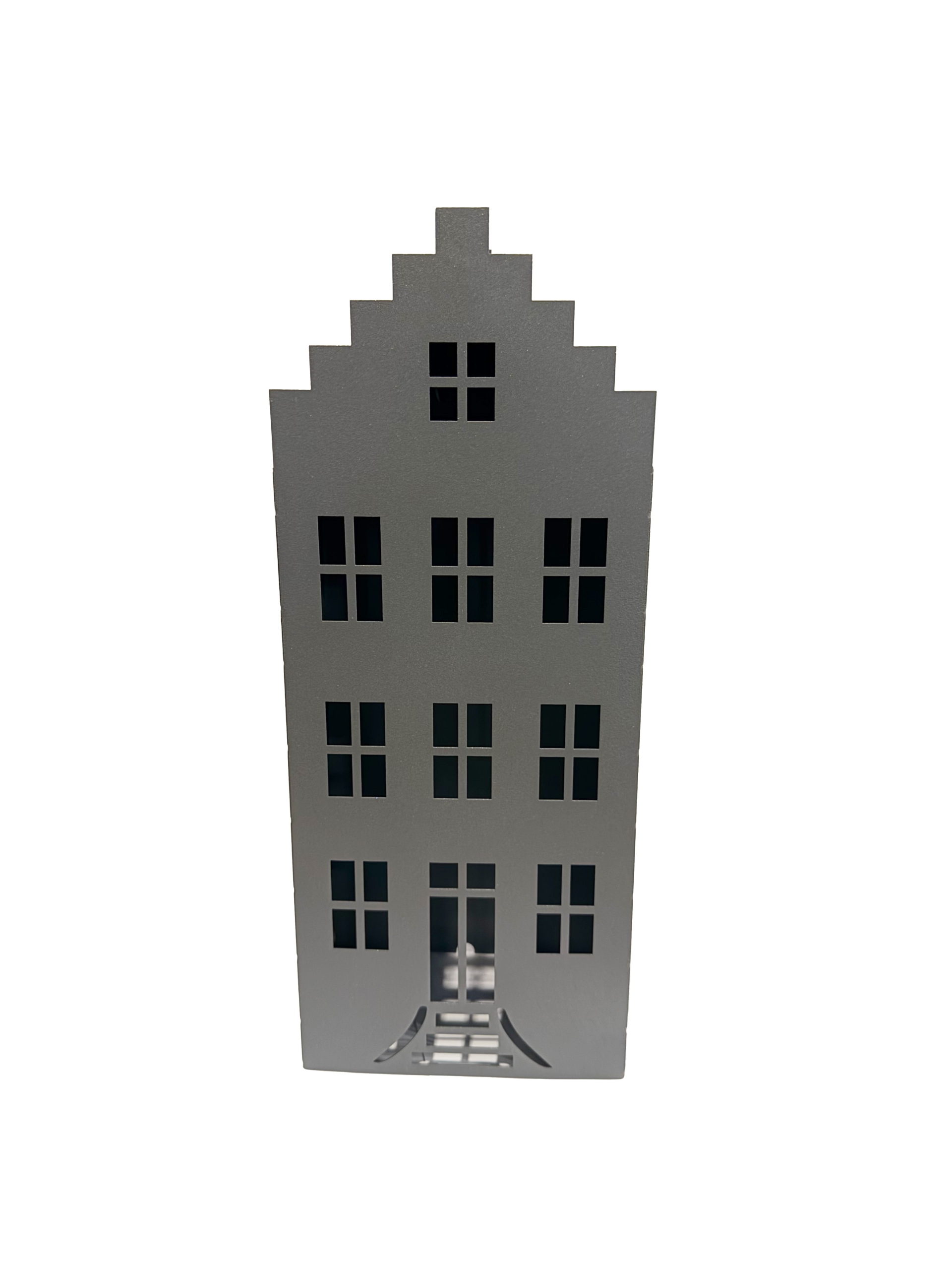 LAMPION NA ŚWIECE LED DOMEK OGRODOWY DO DOMU 35 CM STAL ANTRACYT LATARNIA Marka Kapaga