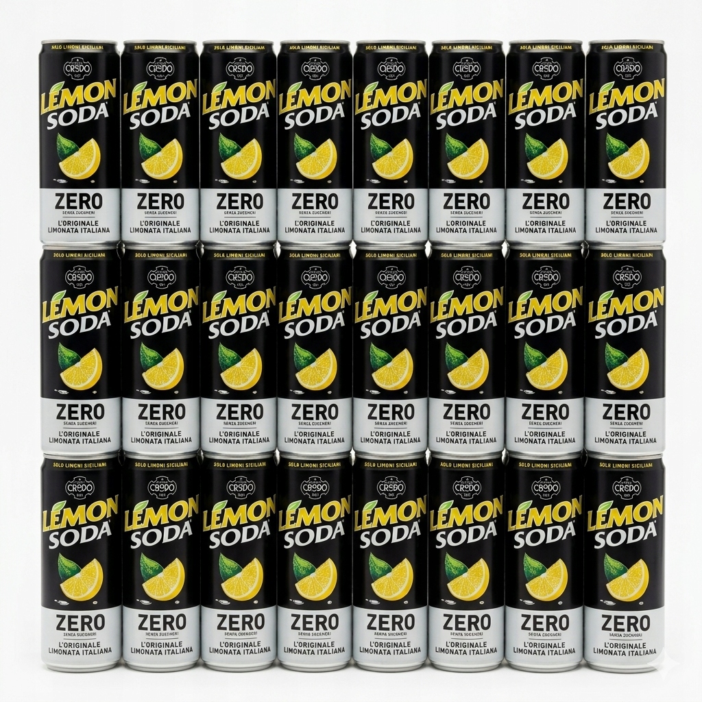 Lemon Soda La Zero 330ml Włoska Lemoniada Bez Cukru Fonti di Crodo x24