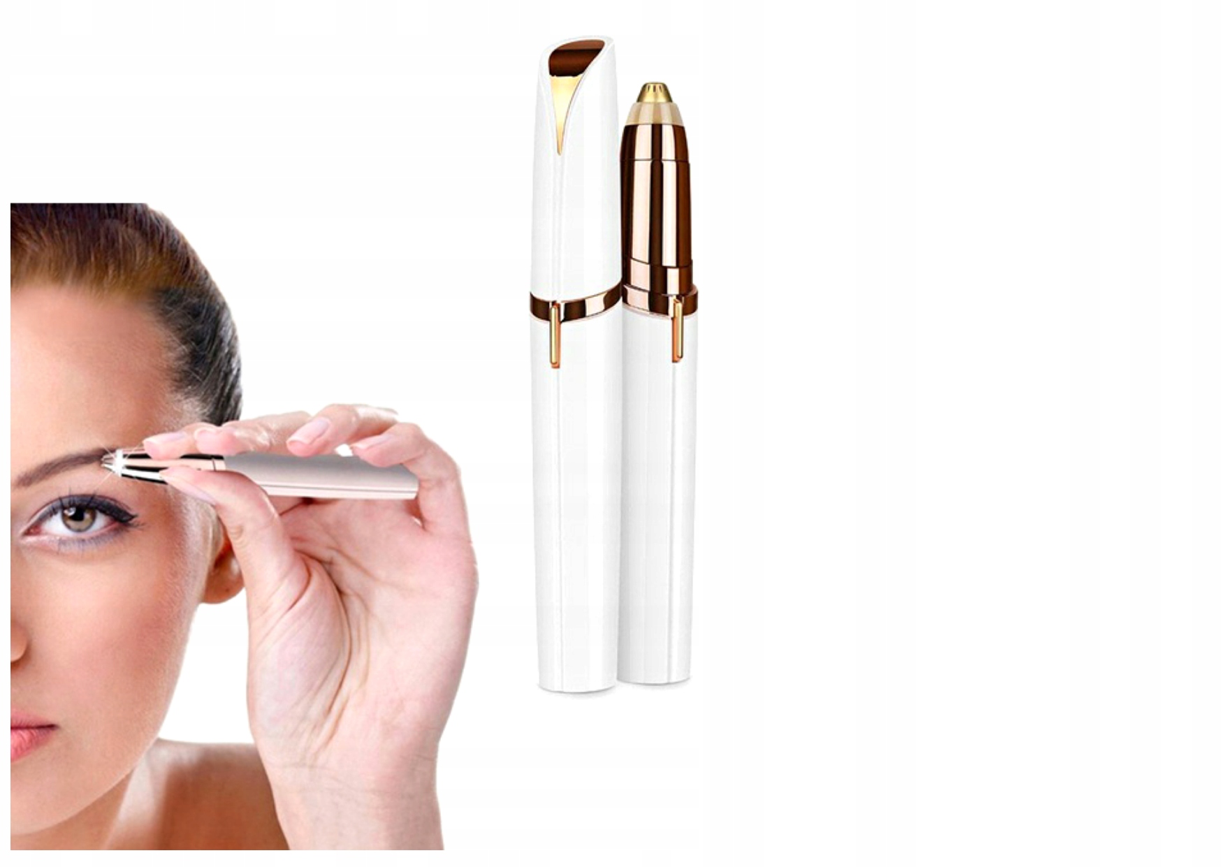MINI DEPILATOR DO BRWI TWARZY TRYMER FLAWBLBSS Marka Flawless Brows