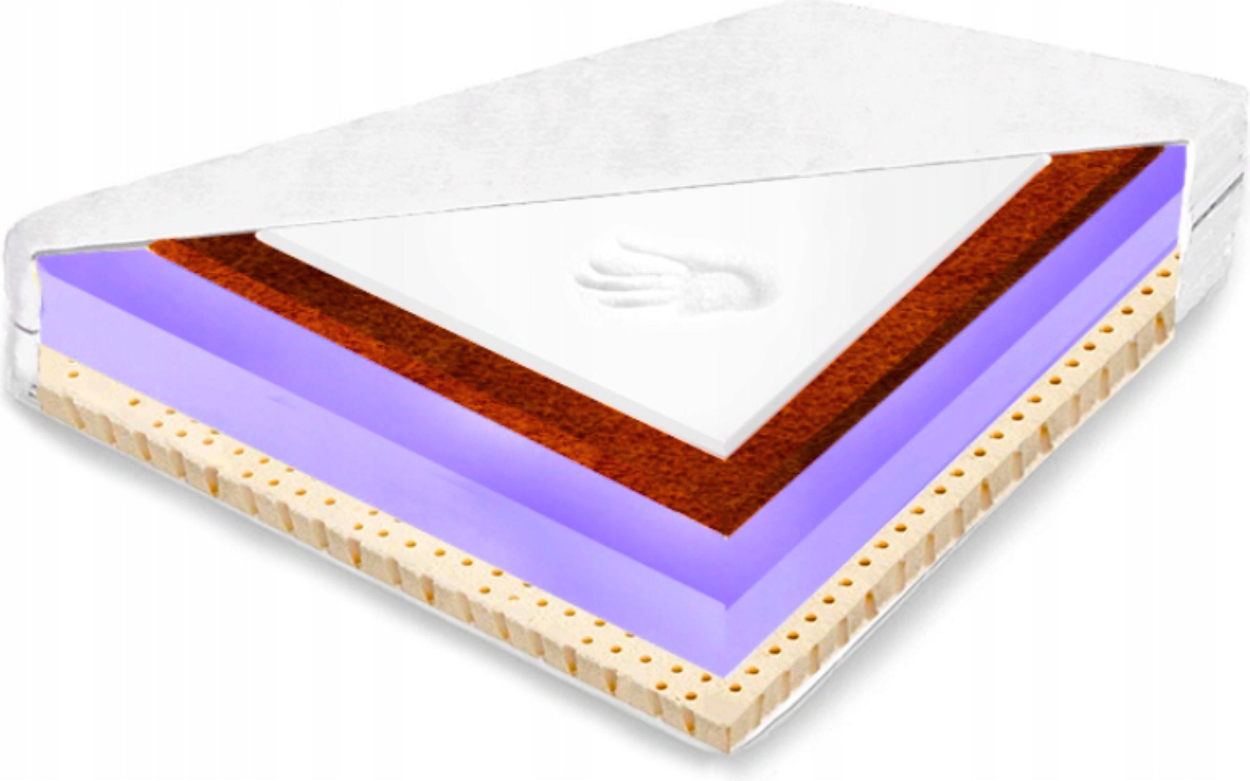 H3 H4 Materac piankowy 120x170 Lateks Visco kokos antygrzybiczny 13 cm