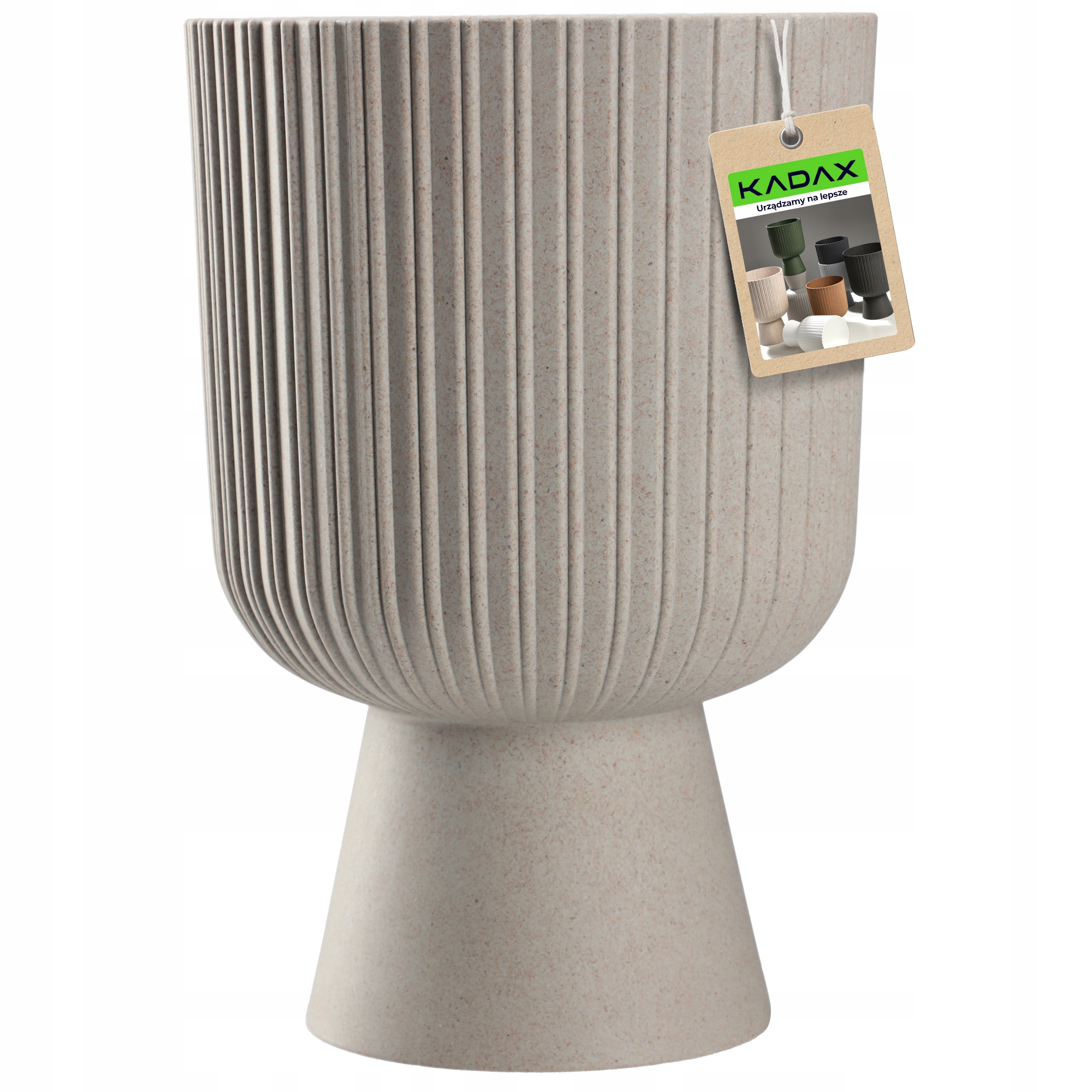 

Kadax Doniczka Donica Osłonka Gazon 18cm Szara Eko