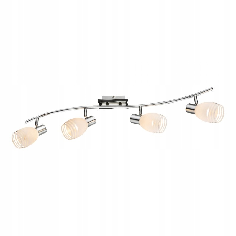 Stropný reflektor Toay 4xE14 chrómovaný, kovové opálené sklo 83 cm