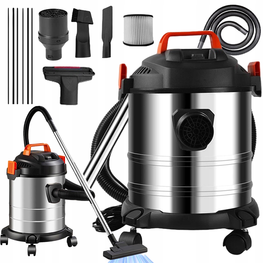 Bezsáčkový Průmyslový Vysavač Na Omítky, Mokrý I Suchý, 2000 W, 20 l, 18 kPA