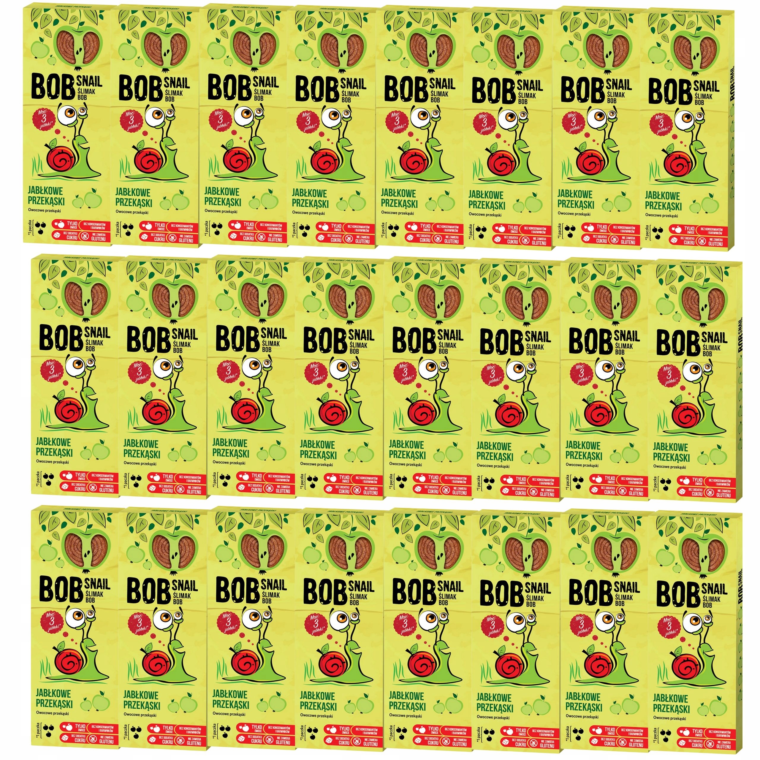 Bob Snail 30g. ślimak Jabłkowa przekąska dla dzieci owoce 100%