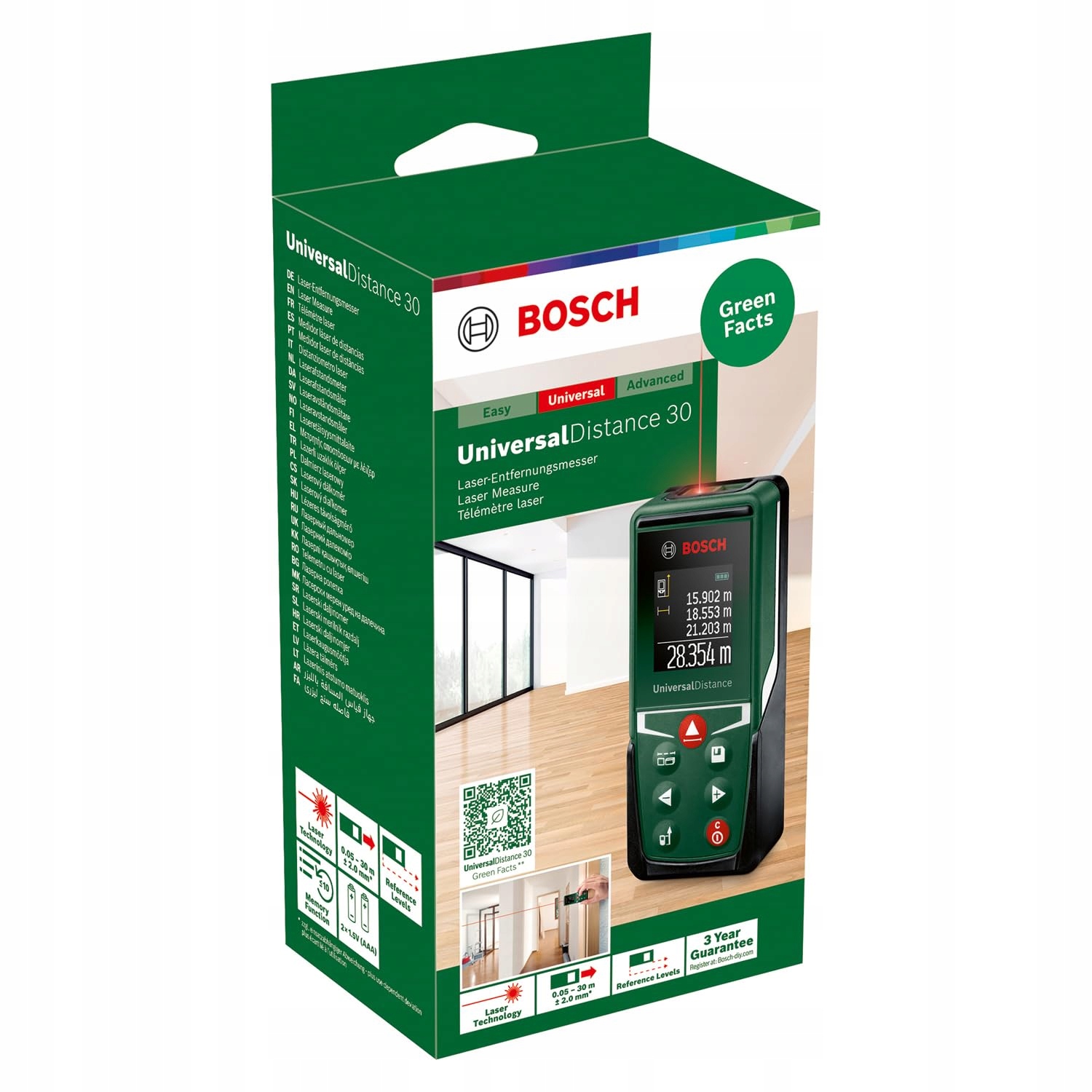 BOSCH Dalmierz Laserowy UniversalDistance 30 Zasięg Do 30m Funkcje Pomiaru — miniatura 4