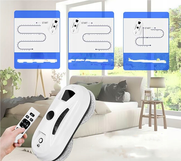 ROBOT MYJĄCY SZYBY OKNA LUSTRA GLAZURY INTELIGENTY AUTOMATYCZNE MYCIE SZYB Czas ładowania 120 min