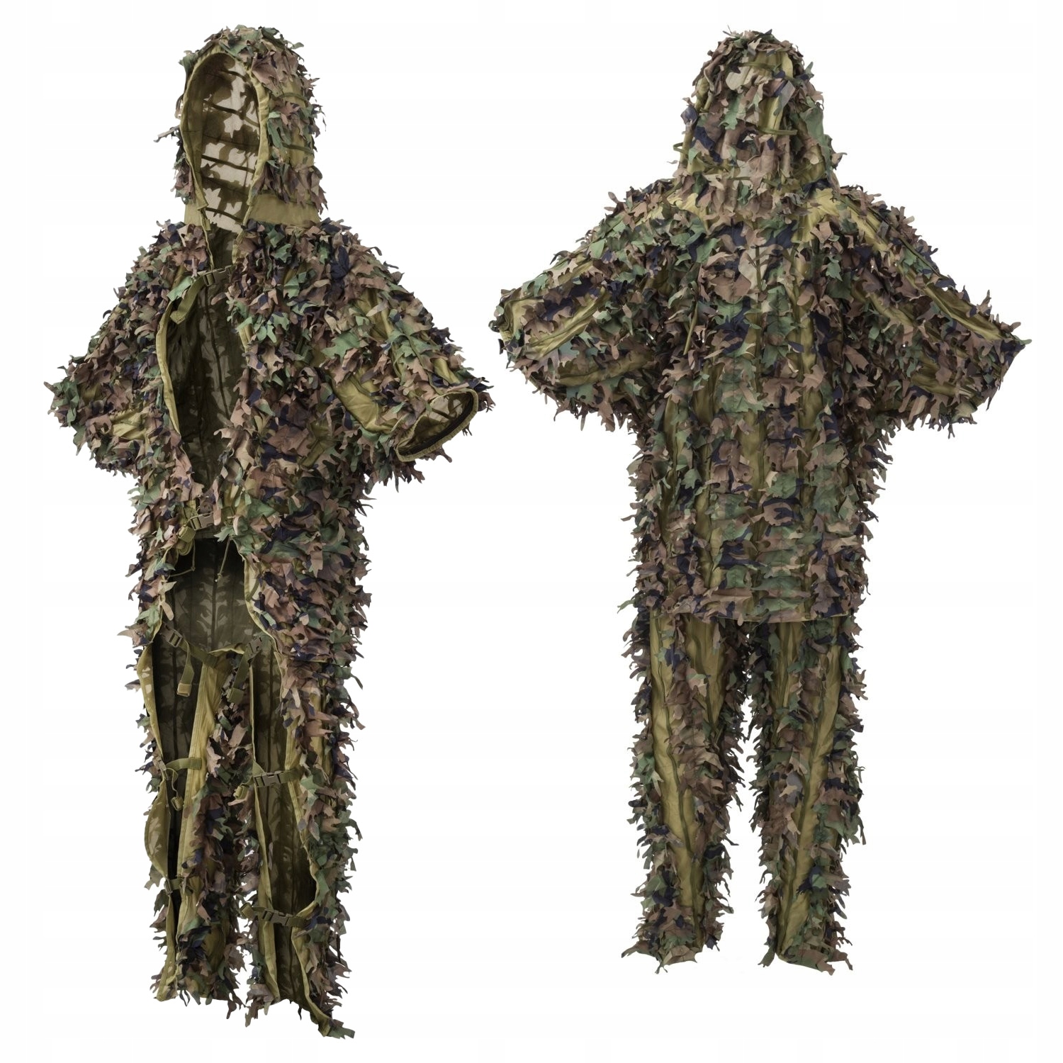 Strój Maskujący Leaf Ghillie Set Helikon Kamuflaż Imitujący Liście Woodland