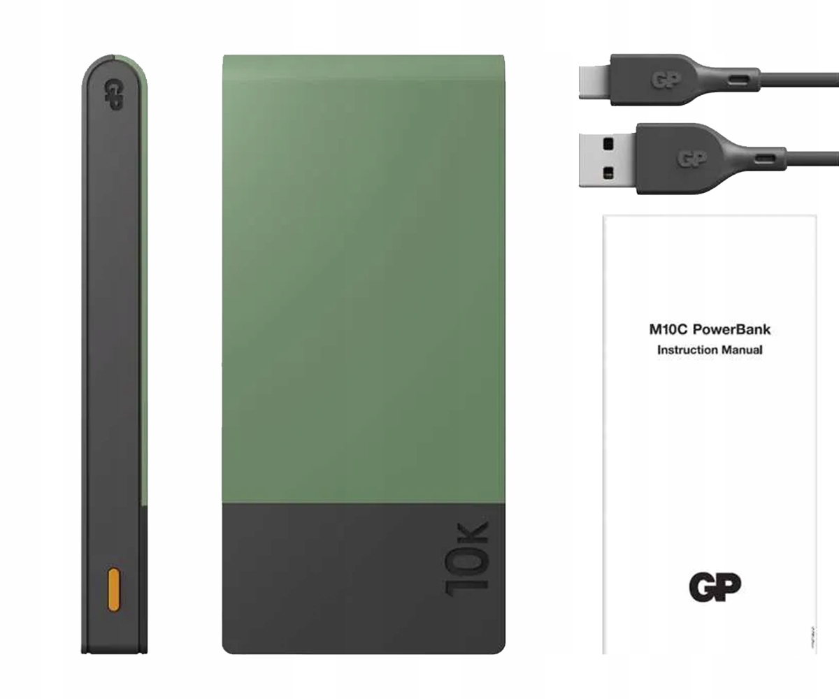 Powerbank Gp M10C 10000mAh B6310BL 3,7V zielony Usb