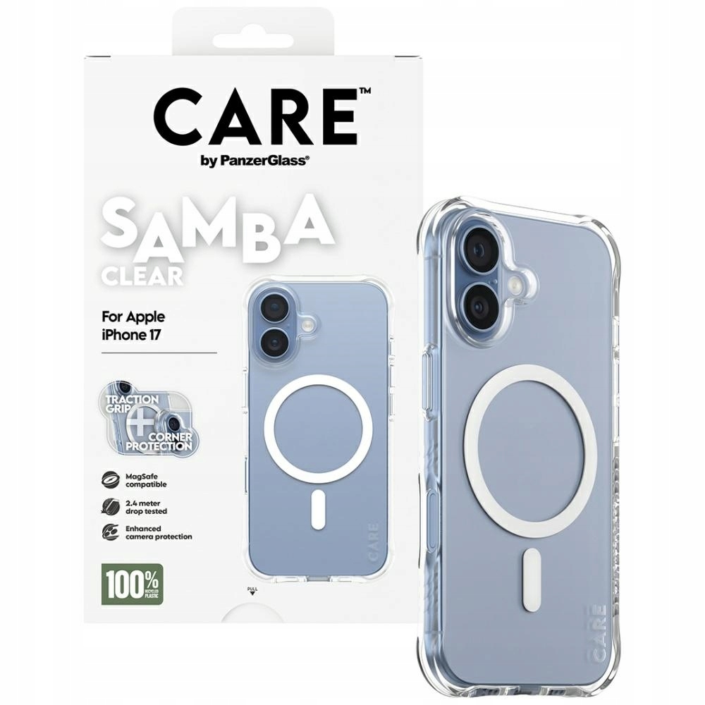 Pouzdro Panzerglass pro iPhone 17, obal MagSafe, gumový ochranný zadní kryt