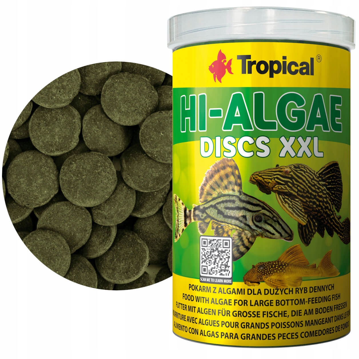 Levně Tropical disky HiAlgae XXL 1000 ml pro ryby žijící při dně
