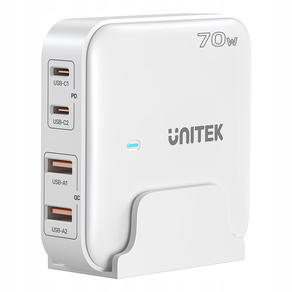 Unitek Stolní nabíječka GaN 70W 2xUSB-A 2xUSB-C