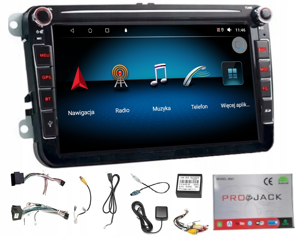 Autorádio Gps Android Vw Caddy 2004-2020 Carplay Wifi Usb 4/64GB