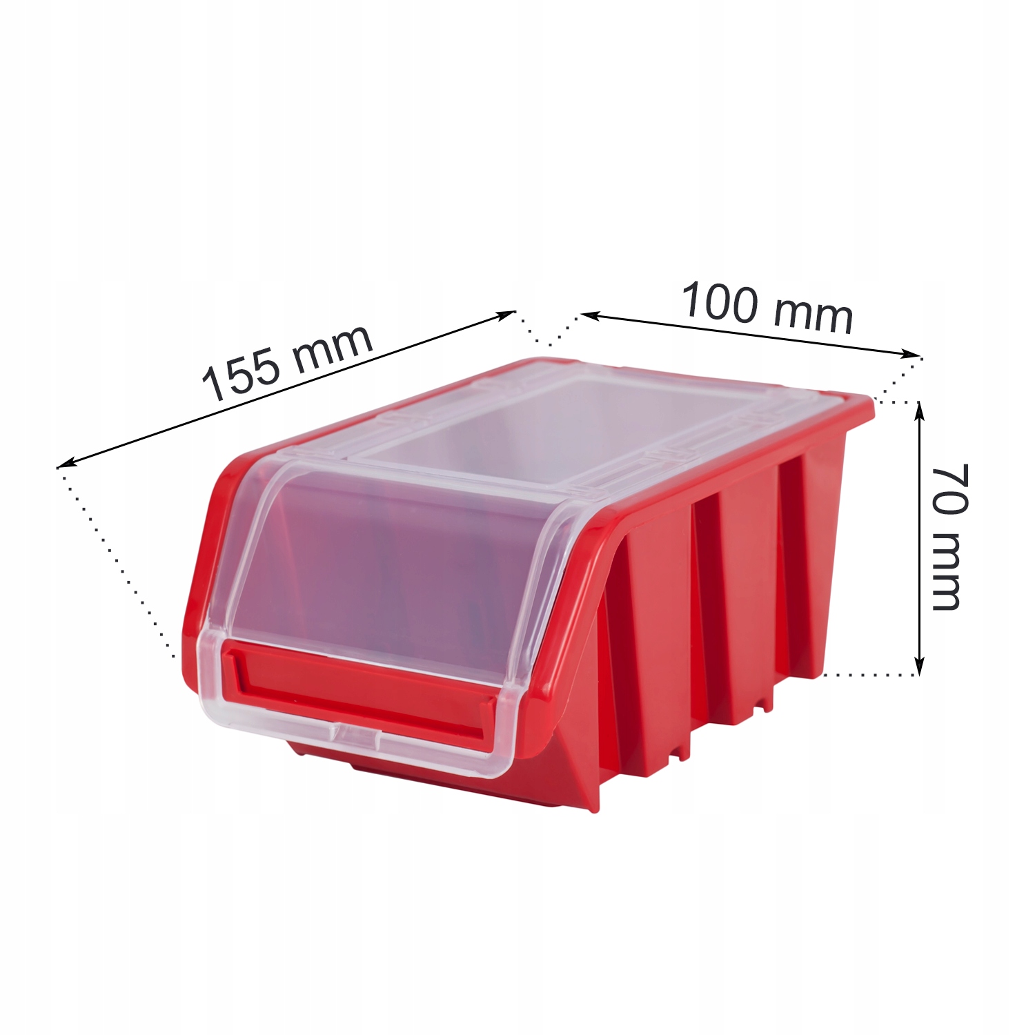 50x Pojemnik zamykany kuweta NPKL6 KTR16F RED Kod producenta PRO-NPKL6-R444-50