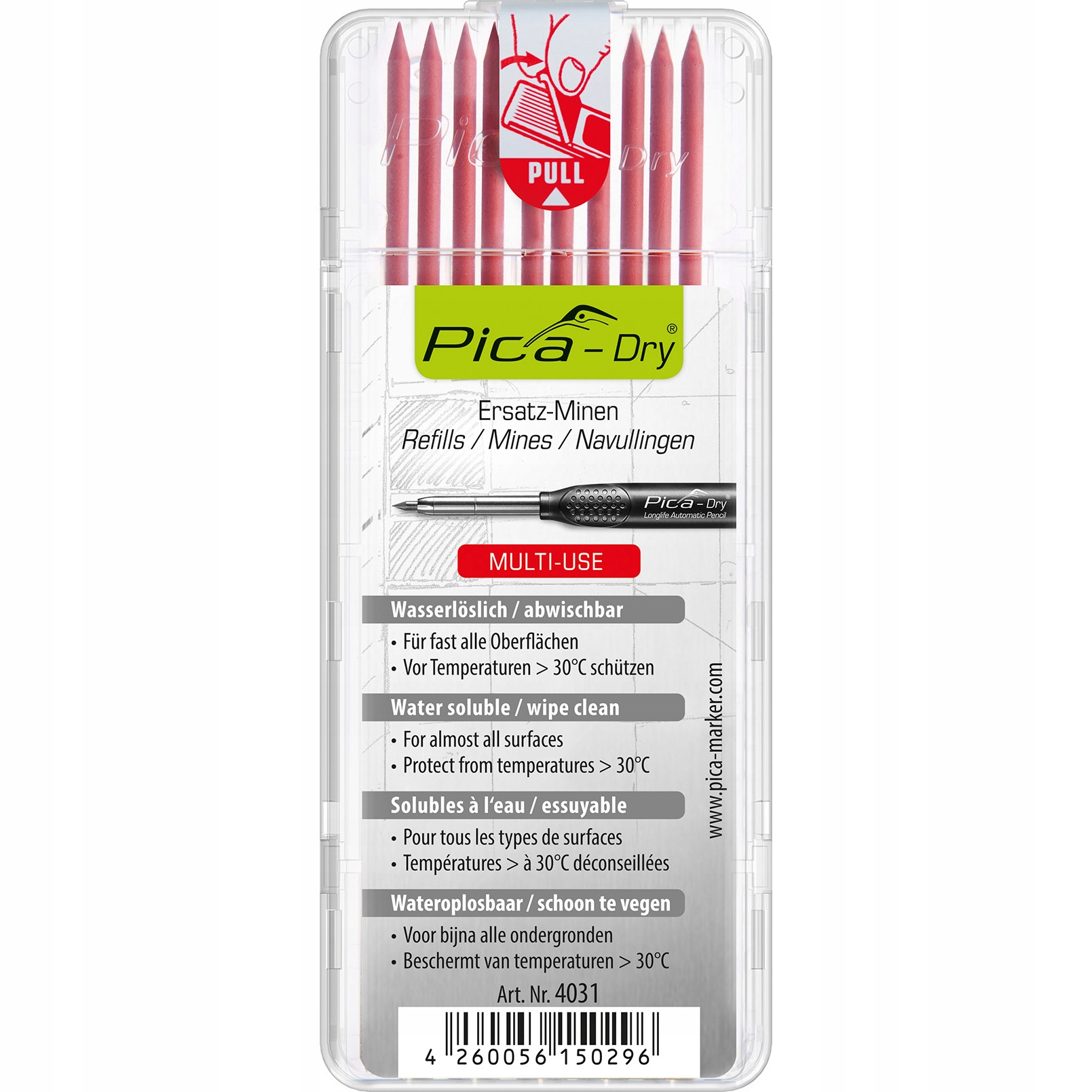

Pica 4031 Wkłady Do Ołówka 3030 Czerwone 10SZT