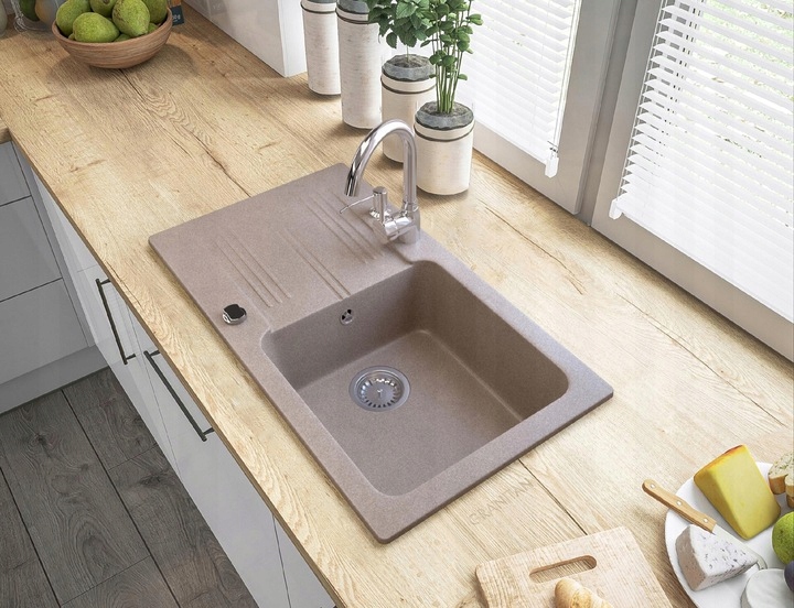 DOZOWNIK DO PŁYNU/MYDŁA GRANITOWY DO ZLEWOZMYWAK Szerokość pojemnika 5.5 cm