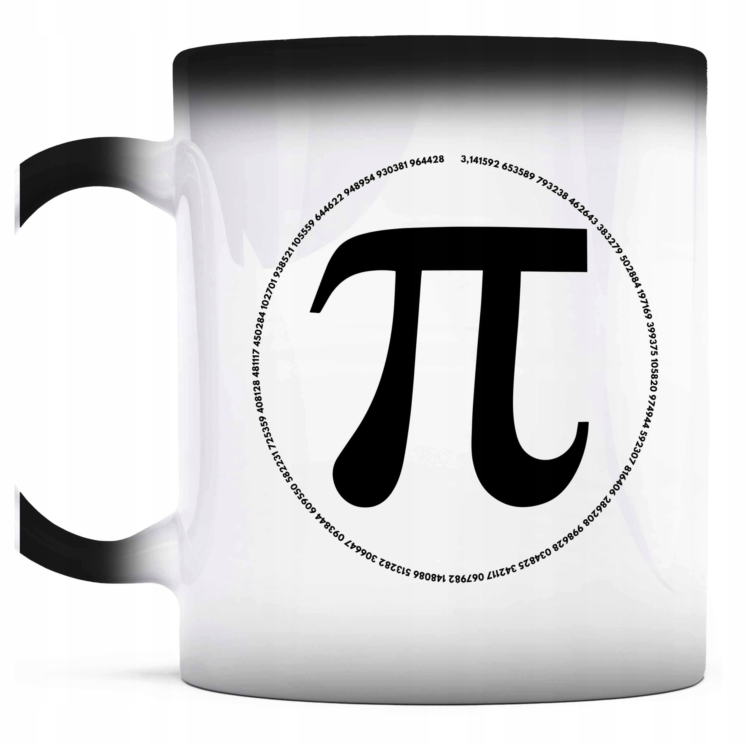 KUBEK MAGICZNY do kawy Symbol pi liczba matematyka krąg geek nauka