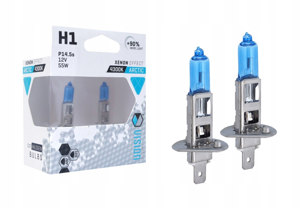 

2x Żarówki H1 12V 55W 4300K Arctic Vision +90%