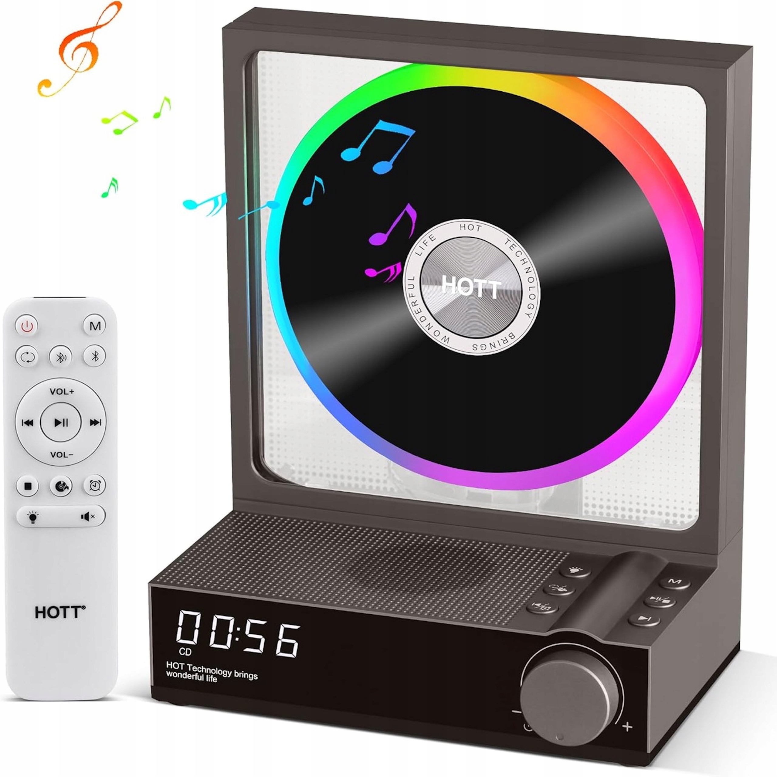 CD prehrávač Stacionárny HiFi Bluetooth Reproduktor MP3 Led Konvertor Kart Tf
