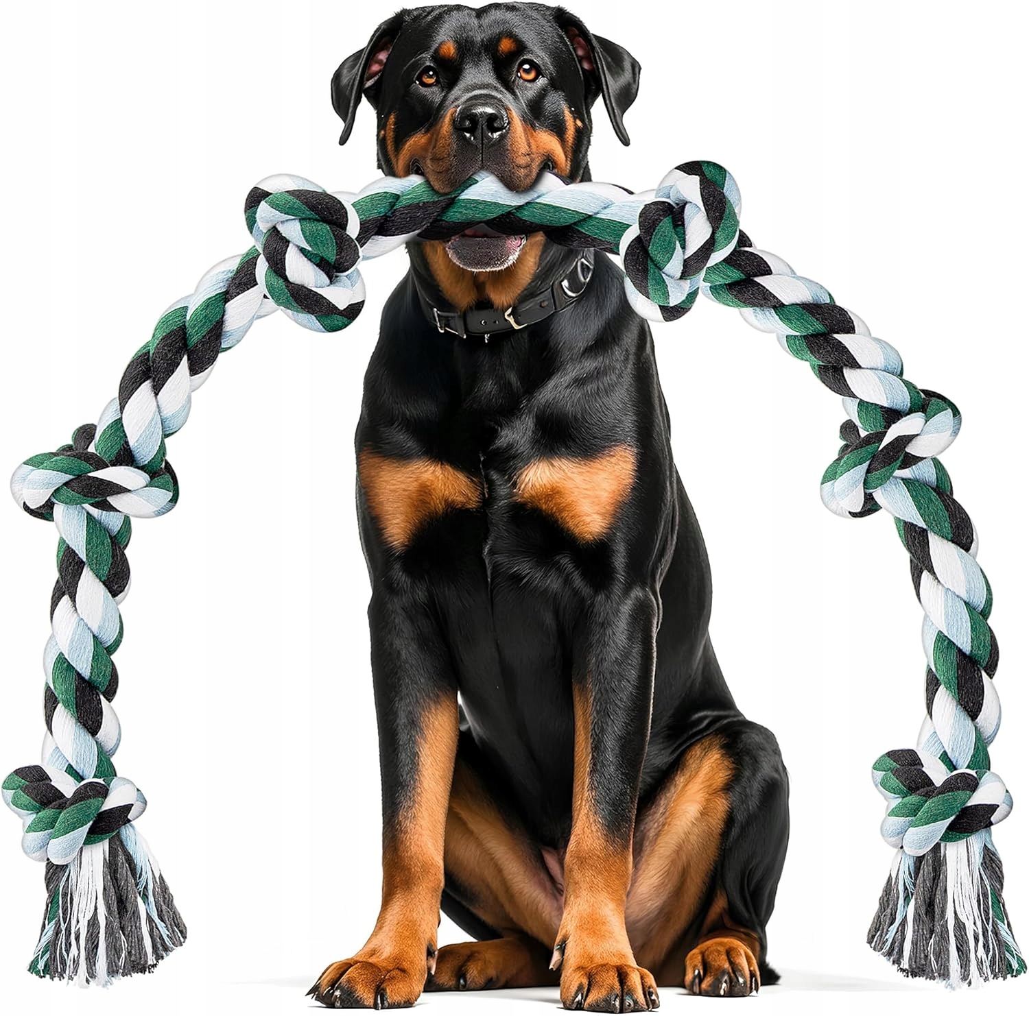 Levně Lano Pro Psa XXL 100 CM 6 Uzlů Odolná Hračka Na Přetahování