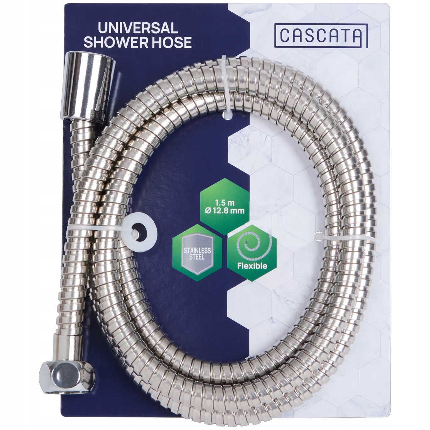 Wąż prysznicowy, wannowy Cascata 150 cm , metalowy oplot