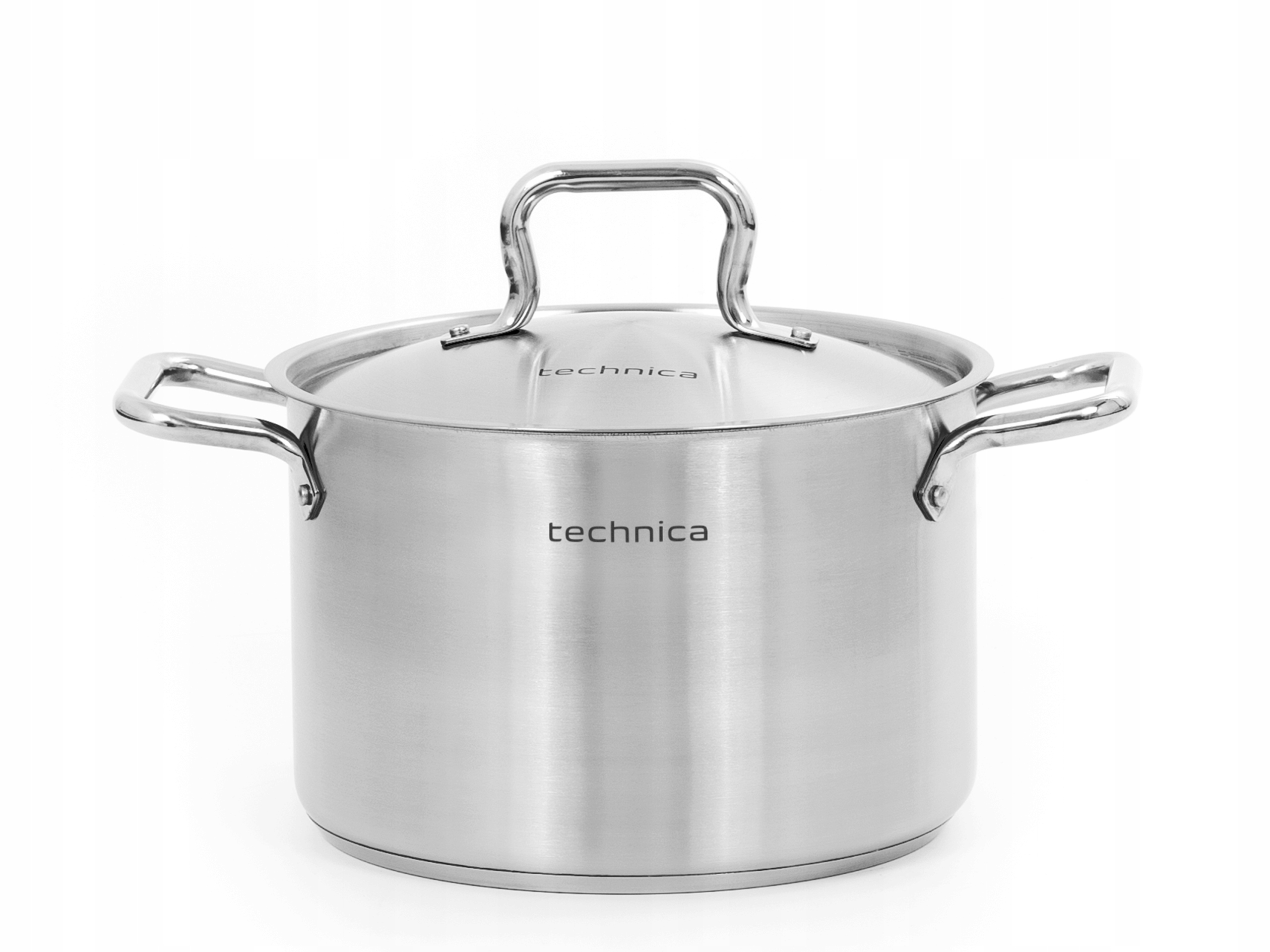 Indukční Hrnec Nerezový 7,2 L Střední 240 mm Trojvrstvé Dno Technica