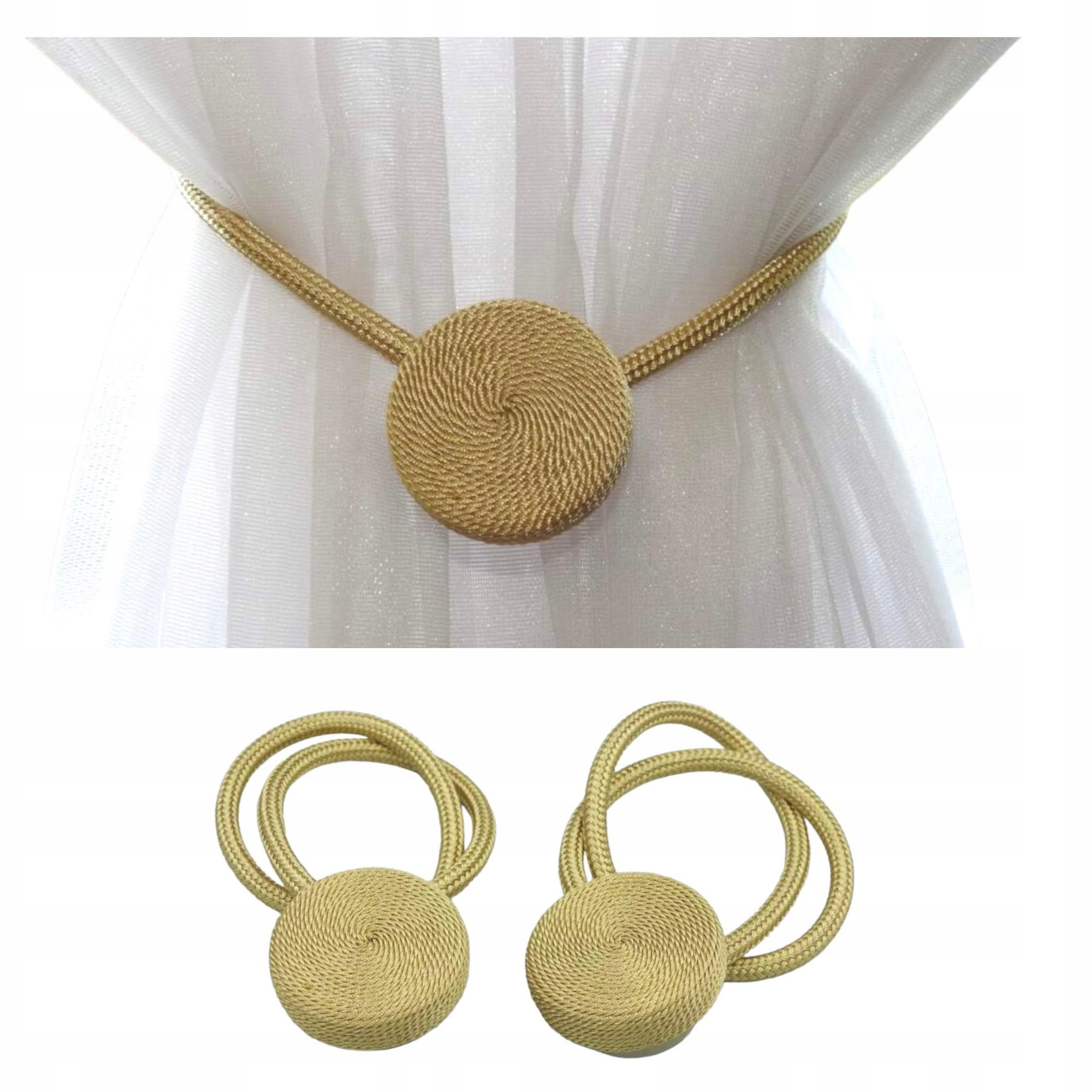 KLAMRA UPIĘCIE FIRAN ZASŁON MAGNETYCZNA SPINKA DEKORACYJNA ZŁOTA OZDOBNA