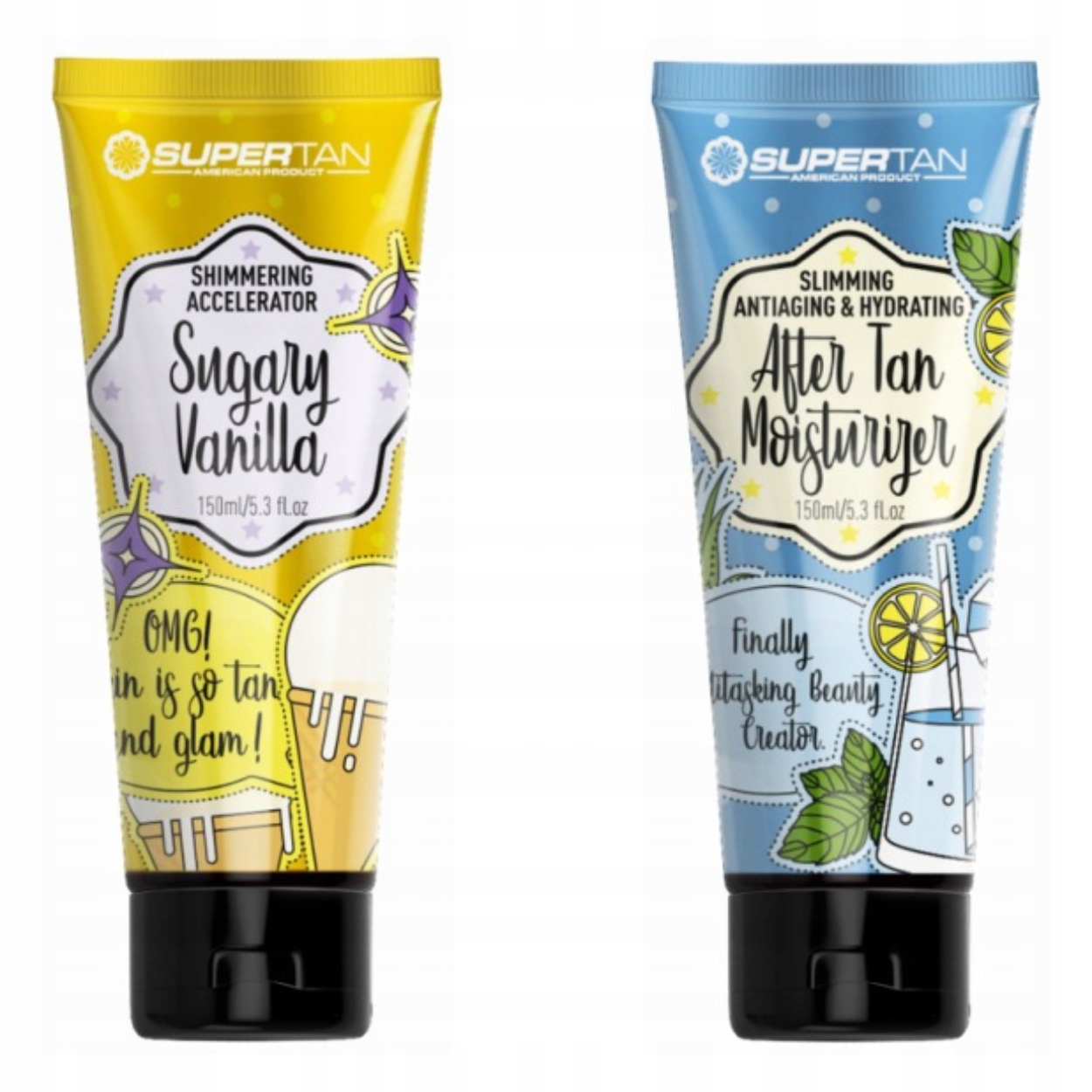 Sada SuperTan Urychlovač Sugary Vanilla balzám After Tan 150 Ml