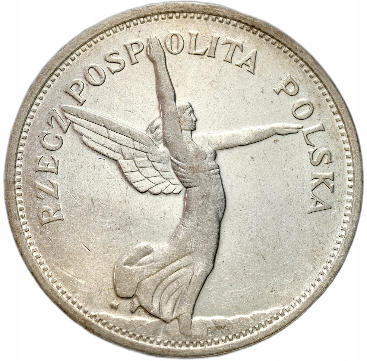 II RP. 5 złotych 1931, Nike ze znakiem mennicy - SREBRO - RZADKI ROCZNIK