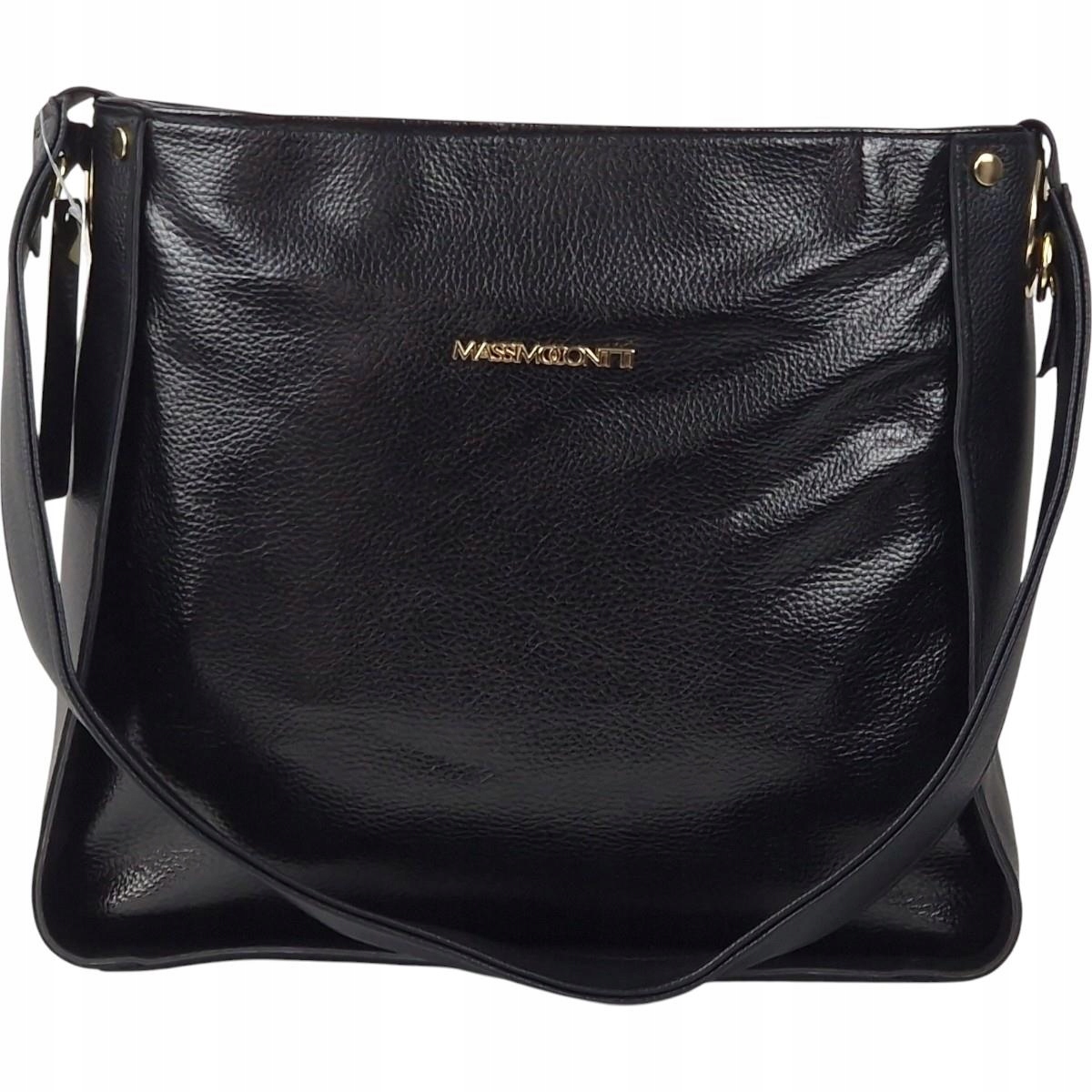 Massimo Contti klasická kabelka z eko kůže, černá