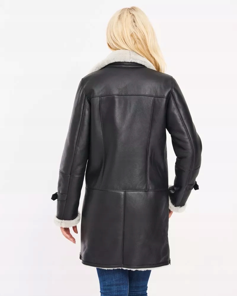 Kożuch damski Lidia 2XL Długość do kolan