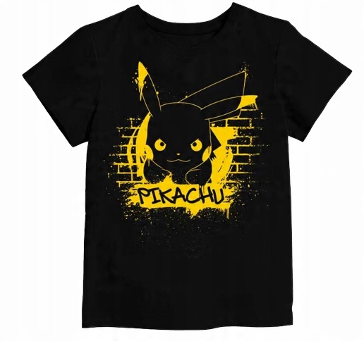 

Czarna Koszulka Pikachu Pokemon Oryginał 110-116